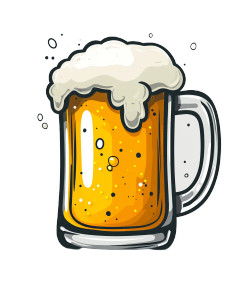 Cartoon Beer Mug Vinyl Car Decal Sticker – Waterproof & UV-Resistant 8"