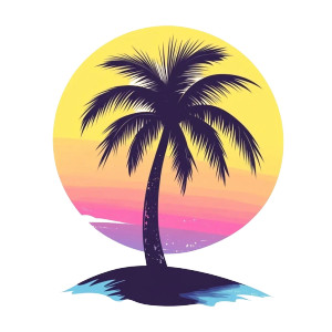 Palm Tree Silhouette Vinyl Car Decal Sticker – Waterproof & UV-Resistant 8" Palm Tree Silhouette Vinyl Car Decal Sticker – Waterproof & UV-Resistant 8"