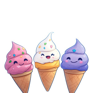 Cute Ice Cream V8 Vinyl Car Decal Sticker – Waterproof & UV-Resistant 8"