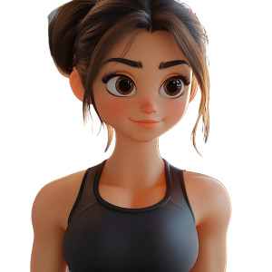 Pixar Gym Girl Vinyl Car Decal Sticker – Waterproof & UV-Resistant 8"