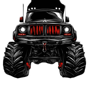 Evil Monster Truck Vinyl Car Decal Sticker – Waterproof & UV-Resistant 8" Evil Monster Truck Vinyl Car Decal Sticker – Waterproof & UV-Resistant 8"