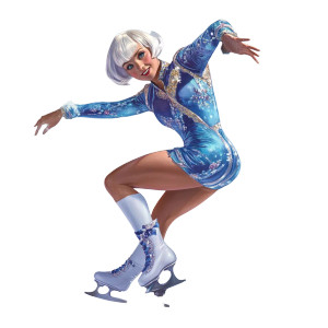 Elegant Skater Spin Vinyl Car Decal Sticker – Waterproof & UV-Resistant 8"