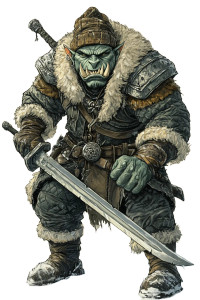 Half-Orc Warrior V6 Vinyl Car Decal Sticker – Waterproof & UV-Resistant 8"