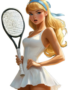 Tennis Princess Cinderella Vinyl Car Decal Sticker – Waterproof & UV-Resistant 8" Tennis Princess Cinderella Vinyl Car Decal Sticker – Waterproof & UV-Resistant 8"
