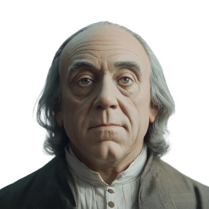 Benjamin Franklin Portrait V4 Vinyl Car Decal Sticker – Waterproof & UV-Resistant 8"