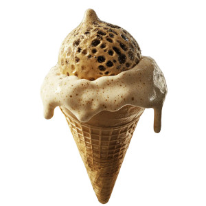 Coffee Ice Cream Cone Vinyl Car Decal Sticker – Waterproof & UV-Resistant 8"