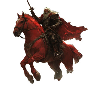 Epic Horseman Illustration Vinyl Car Decal Sticker – Waterproof & UV-Resistant 8"