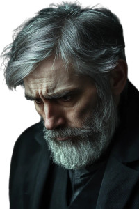 Tragic Victorian Man Vinyl Car Decal Sticker – Waterproof & UV-Resistant 8"