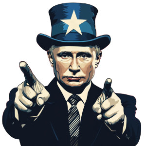 Putin As Uncle Sam Vinyl Car Decal Sticker – Waterproof & UV-Resistant 8"