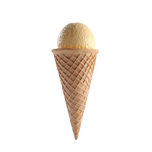 Empty Ice Cream Cone Vinyl Car Decal Sticker – Waterproof & UV-Resistant 8"
