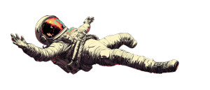 Frozen Time Astronaut Vinyl Car Decal Sticker – Waterproof & UV-Resistant 8"