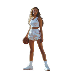 Female Basketball Model Vinyl Car Decal Sticker – Waterproof & UV-Resistant 8"