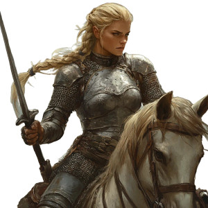 Blond Female Fighter Vinyl Car Decal Sticker – Waterproof & UV-Resistant 8"