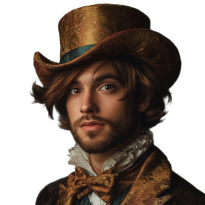 Mad Hatter Portrait V3 Vinyl Car Decal Sticker – Waterproof & UV-Resistant 8"