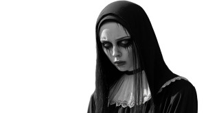Possessed Nun Vinyl Car Decal Sticker – Waterproof & UV-Resistant 8" Possessed Nun Vinyl Car Decal Sticker – Waterproof & UV-Resistant 8"