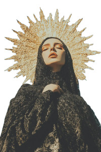 Esoteric Guadalupe Portrait Vinyl Car Decal Sticker – Waterproof & UV-Resistant 8"