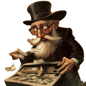 Scary Rabbi Playing Vinyl Car Decal Sticker – Waterproof & UV-Resistant 8"