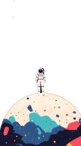 Space Woman Walking Vinyl Car Decal Sticker – Waterproof & UV-Resistant 8"