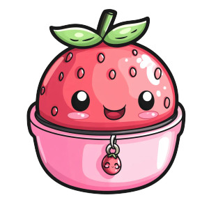 Kawaii Lip Balm Vinyl Car Decal Sticker – Waterproof & UV-Resistant 8"