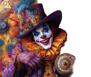 Psychedelic Carnival Jester Vinyl Car Decal Sticker – Waterproof & UV-Resistant 8" Psychedelic Carnival Jester Vinyl Car Decal Sticker – Waterproof & UV-Resistant 8"