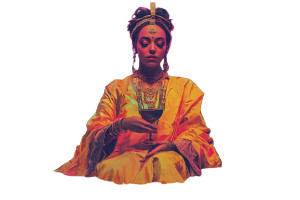 Queen Of Wands Vinyl Car Decal Sticker – Waterproof & UV-Resistant 8"