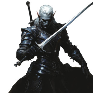 Dark Elf Warrior V12 Vinyl Car Decal Sticker – Waterproof & UV-Resistant 8"