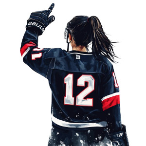 Hockey Player Celebration Vinyl Car Decal Sticker – Waterproof & UV-Resistant 8"