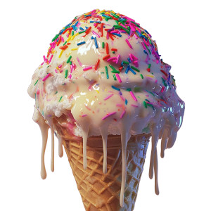 Dripping Ice Cream V4 Vinyl Car Decal Sticker – Waterproof & UV-Resistant 8"