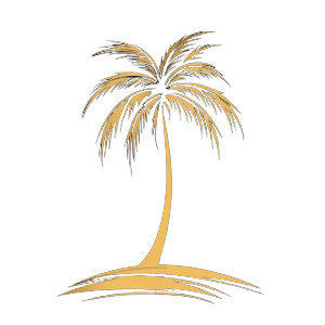 Tall Palm Logo Vinyl Car Decal Sticker – Waterproof & UV-Resistant 8"