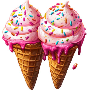 Cute Ice Cream V9 Vinyl Car Decal Sticker – Waterproof & UV-Resistant 8"