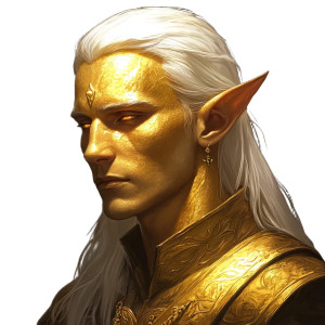 Golden Elf Portrait Vinyl Car Decal Sticker – Waterproof & UV-Resistant 8"
