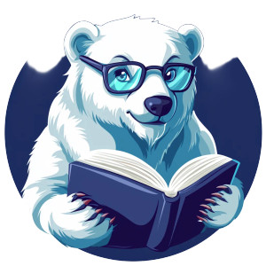 Polar Bear Scholar Vinyl Car Decal Sticker – Waterproof & UV-Resistant 8"