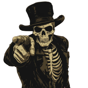 Skeleton Poster Vinyl Car Decal Sticker – Waterproof & UV-Resistant 8"
