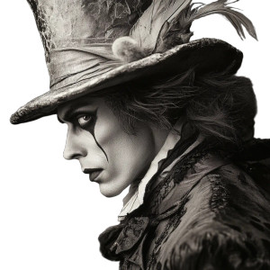 Mad Hatter Profile Vinyl Car Decal Sticker – Waterproof & UV-Resistant 8"