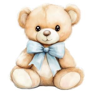 Baby Teddy Bear Vinyl Car Decal Sticker – Waterproof & UV-Resistant 8"