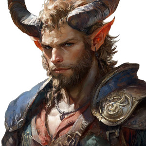 Handsome Satyr Bard Vinyl Car Decal Sticker – Waterproof & UV-Resistant 8"