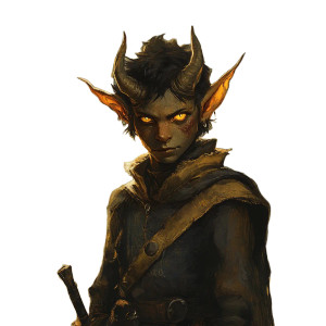 Halfling Tiefling Fighter Vinyl Car Decal Sticker – Waterproof & UV-Resistant 8"