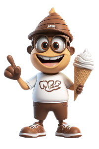 Ice Cream Character V9 Vinyl Car Decal Sticker – Waterproof & UV-Resistant 8"