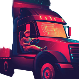 Sleeping Truck Driver Vinyl Car Decal Sticker – Waterproof & UV-Resistant 8"