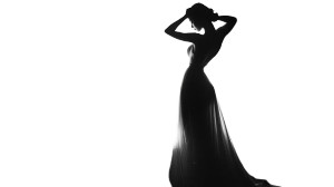 Silhouette In Chiffon Vinyl Car Decal Sticker – Waterproof & UV-Resistant 8"