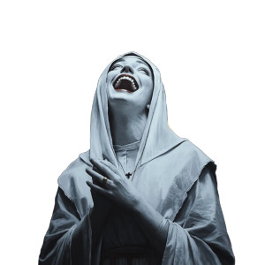 Evil Laughing Nun Vinyl Car Decal Sticker – Waterproof & UV-Resistant 8"