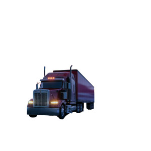 Rising Truck View Vinyl Car Decal Sticker – Waterproof & UV-Resistant 8"