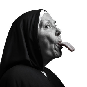 Cheeky Nun Vinyl Car Decal Sticker – Waterproof & UV-Resistant 8" Cheeky Nun Vinyl Car Decal Sticker – Waterproof & UV-Resistant 8"