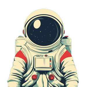 Modern Astronaut Vector Vinyl Car Decal Sticker – Waterproof & UV-Resistant 8"
