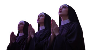 Praying Nuns Vinyl Car Decal Sticker – Waterproof & UV-Resistant 8" Praying Nuns Vinyl Car Decal Sticker – Waterproof & UV-Resistant 8"