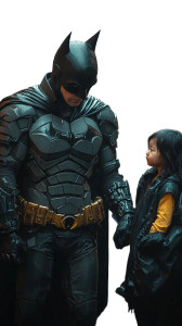 Batman Saves Child Vinyl Car Decal Sticker – Waterproof & UV-Resistant 8"