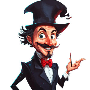 Funny Magician Portrait Vinyl Car Decal Sticker – Waterproof & UV-Resistant 8" Funny Magician Portrait Vinyl Car Decal Sticker – Waterproof & UV-Resistant 8"