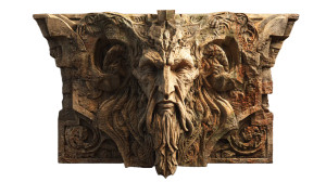 Lovecraftian Stone Relief Vinyl Car Decal Sticker – Waterproof & UV-Resistant 8"
