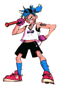 Pink Cartoon Character V2 Vinyl Car Decal Sticker – Waterproof & UV-Resistant 8"