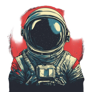 Vector Astronaut Vinyl Car Decal Sticker – Waterproof & UV-Resistant 8"